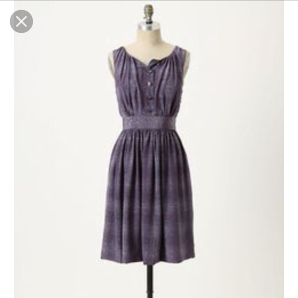 Anthropologie Purple Midi Dress